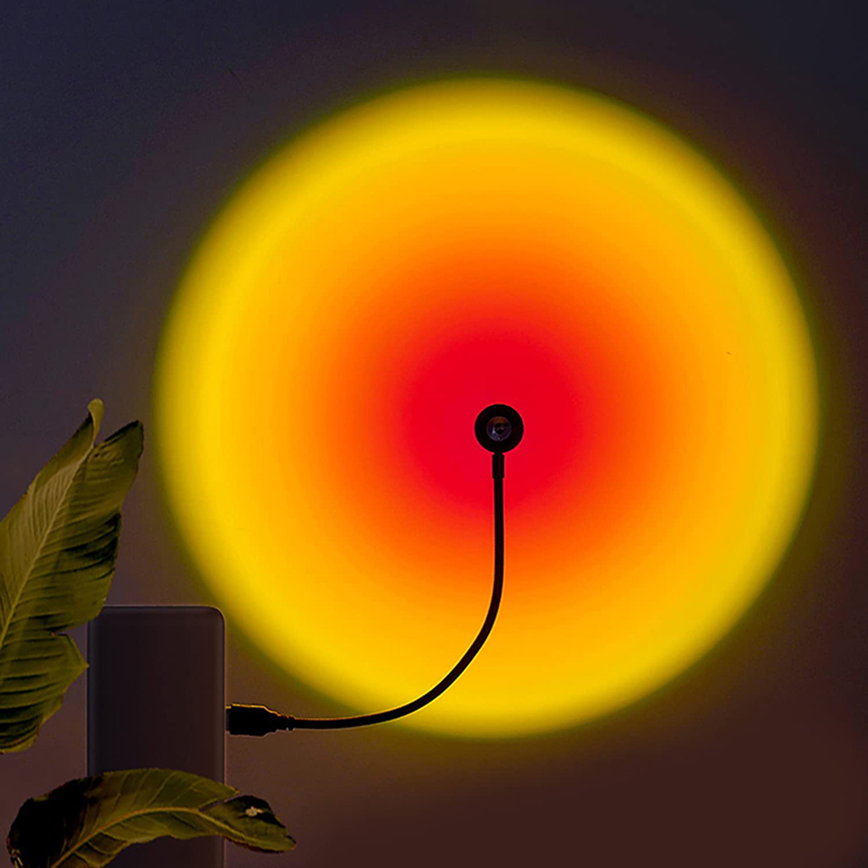 Photography Lighting Home - 1x USB サンセットランプ LED レインボーネオンナイトライトプロジェクター写真撮影壁雰囲気照明寝室ホームルーム装飾ギフト