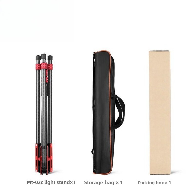 Photography Lighting Triangle - MT02 カーボンファイバー製ポータブルライトスタンド三脚 スタジオ撮影用フィルライト三角スタンド フラッシュスタンド