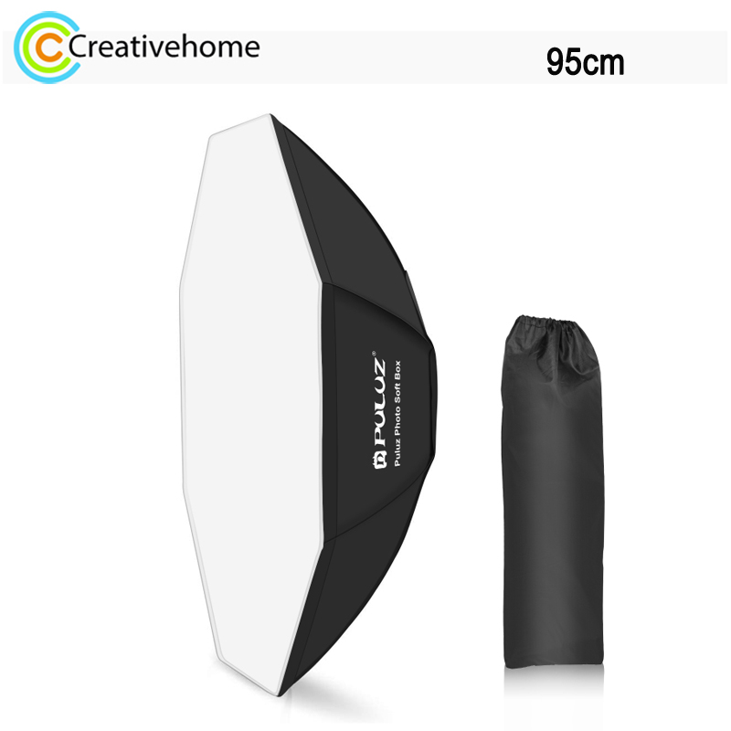 Photography Lighting Diffuser - Pulz-octagonソフトボックス、写真用折りたたみ式ライトボックス、ボウマウント付き、8ポール、95cm