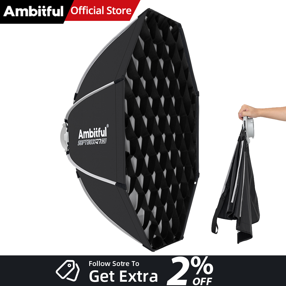 Photography Lighting Setup - AMBITFUL Q7II 55/65/90cm ボーエンズマウント オクタゴナルソフトボックス グリッド