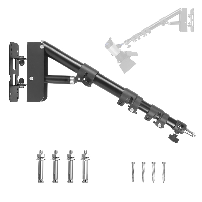 Photography Lighting Triangle - 54-110cm 三角形壁掛けブームアーム、180 ° フレキシブル回転式 1/4 3/8