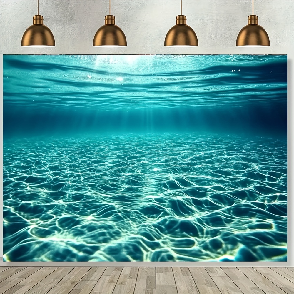 Photography Lighting For Studio - 1 個、100% ポリエステル繊維水族館の背景、ライトグリーンの水の波紋デザイン、多目的写真スタジオ小道具