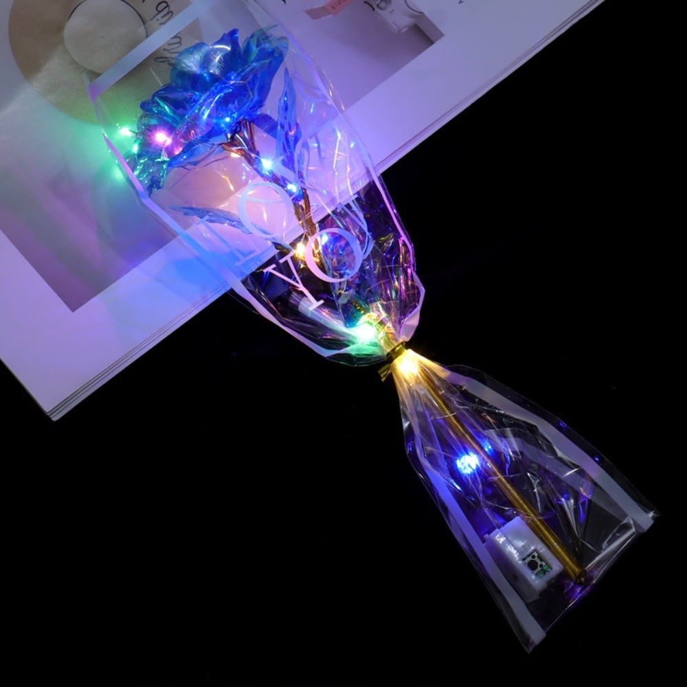 光る金箔のバラの花LEDライト写真撮影用小道具模擬バラの花束 - Photography Lighting Simulation のレビューと価格