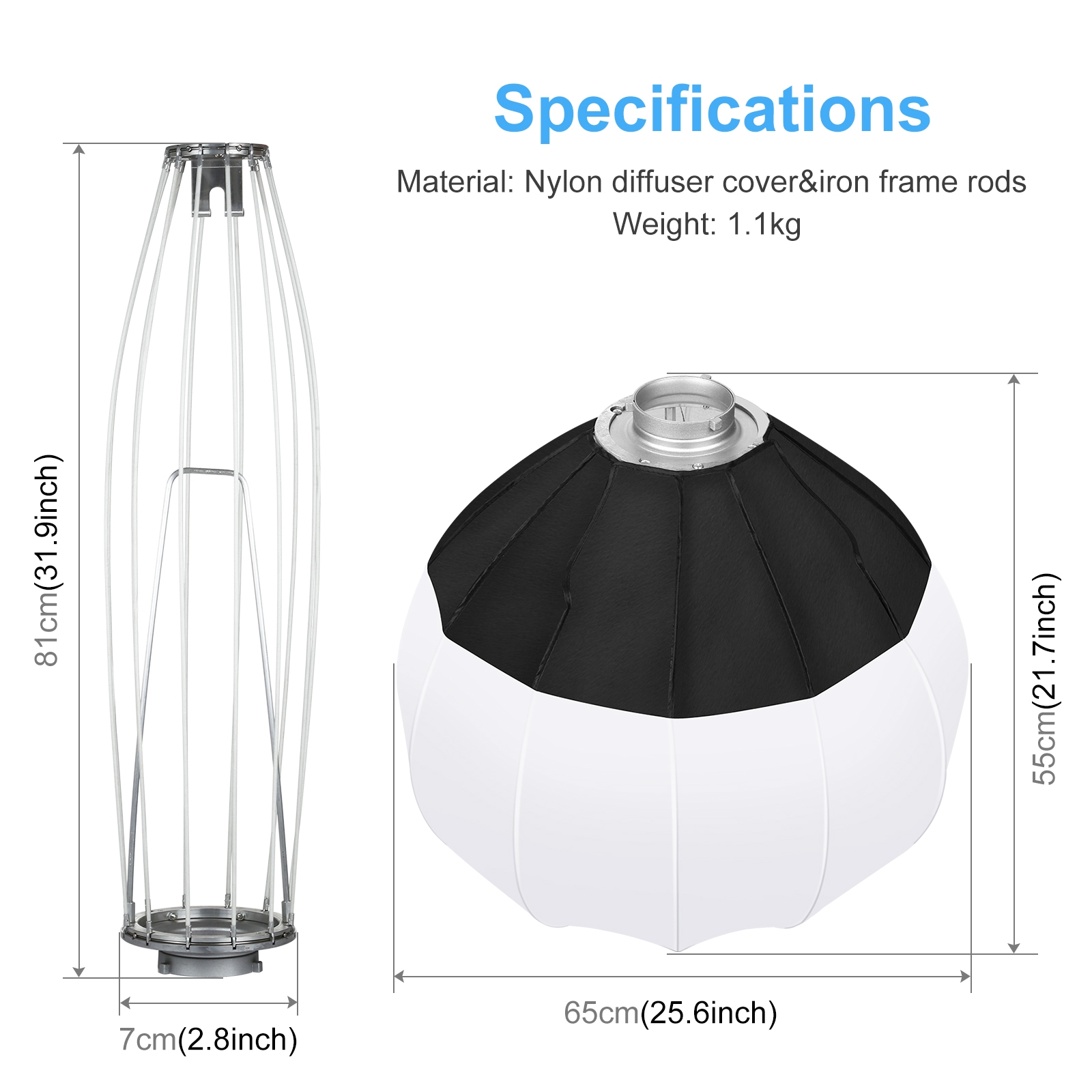 Puluz-折りたたみ式球形フラッシュライト,ソフトボックス - Photography Lighting Diffuser のレビューと価格