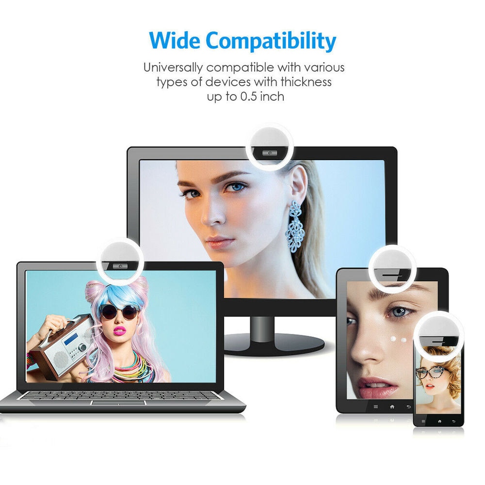 USB充電式LEDリングライト,電話クリップ,写真,ビデオ, - Photography Lighting Studio のレビューと価格