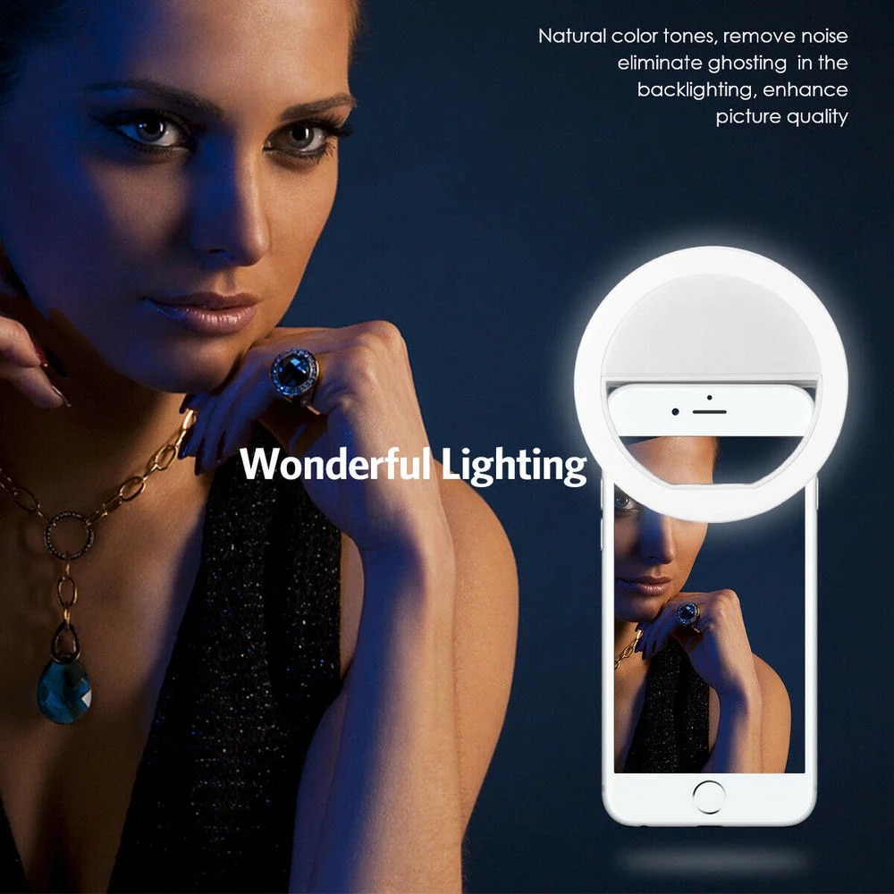 USB充電式LEDリングライト,電話クリップ,写真,ビデオ, - Photography Lighting Studio のレビューと価格