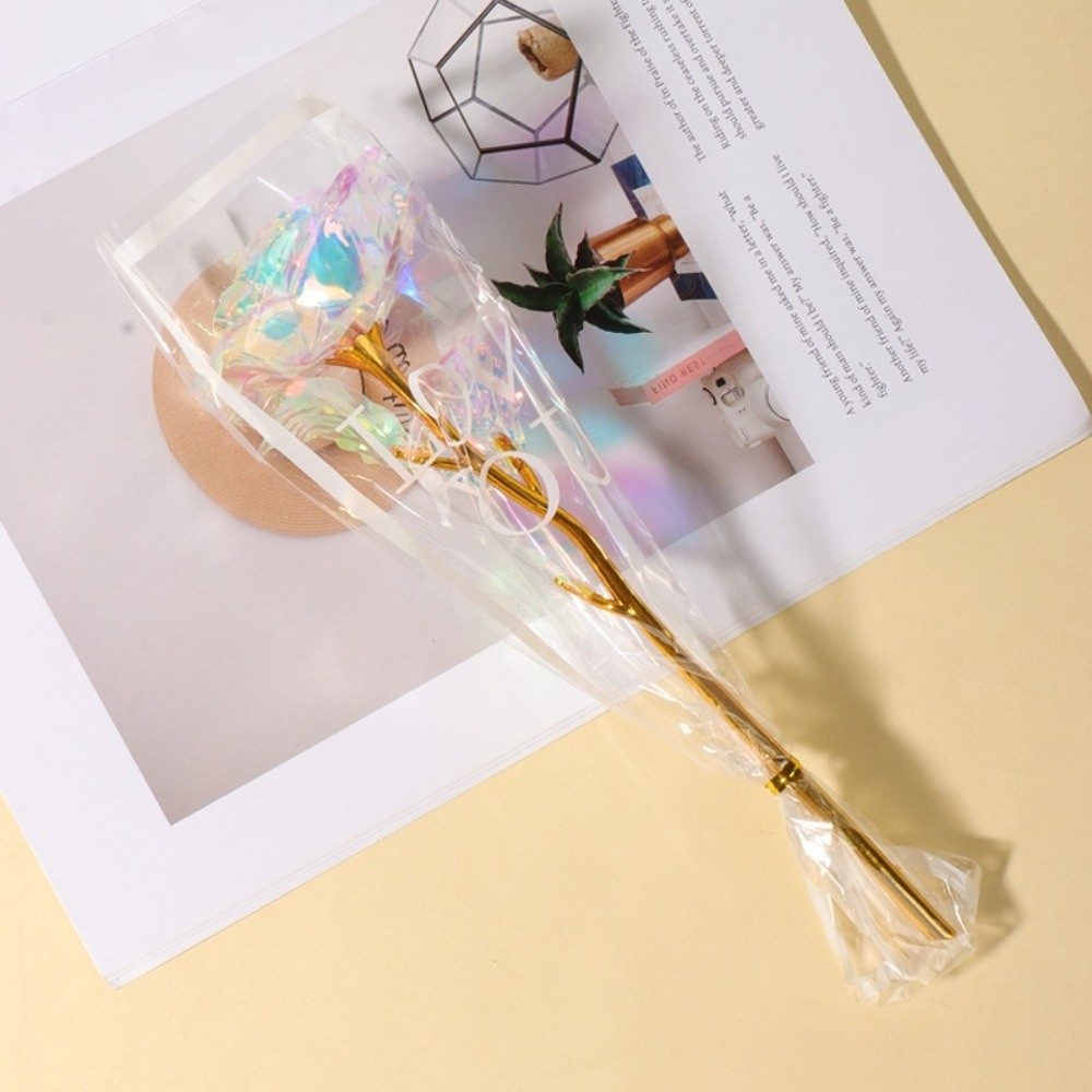 光る金箔のバラの花 カラフルな写真撮影用小道具 模造バラのブ - Photography Lighting Simulation のレビューと価格