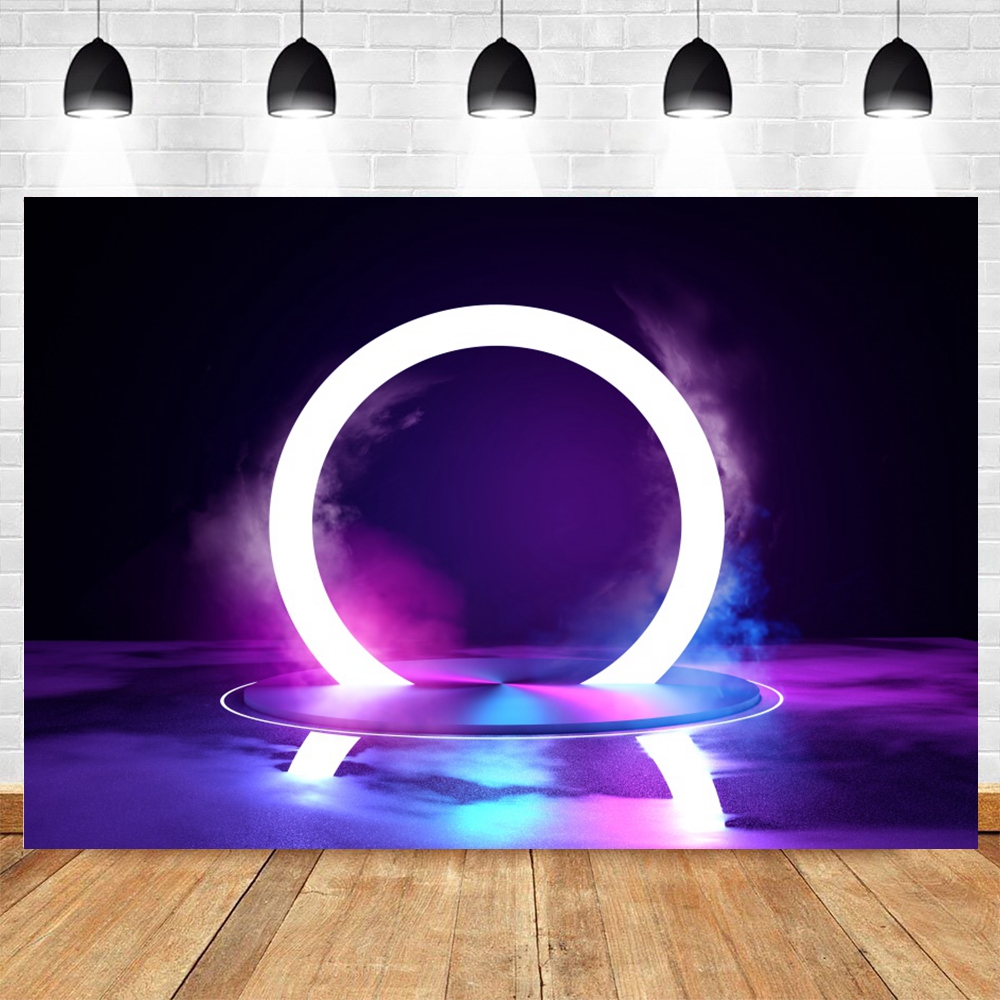 ネオンライトステージ写真撮影の背景未来的な電子絞りスモッグス - Photography Lighting Setup のレビューと価格