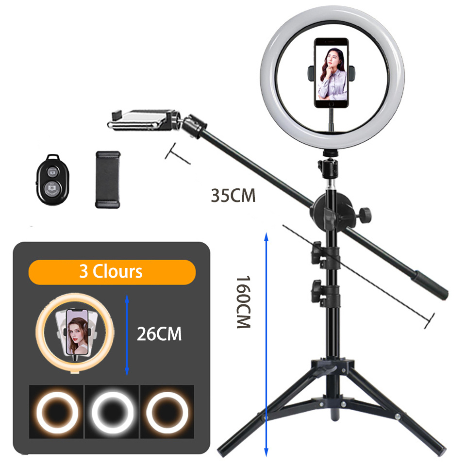 26CM写真撮影用LEDリングライト、サークルフィルライト、 - Photography Lighting For Studio のレビューと価格