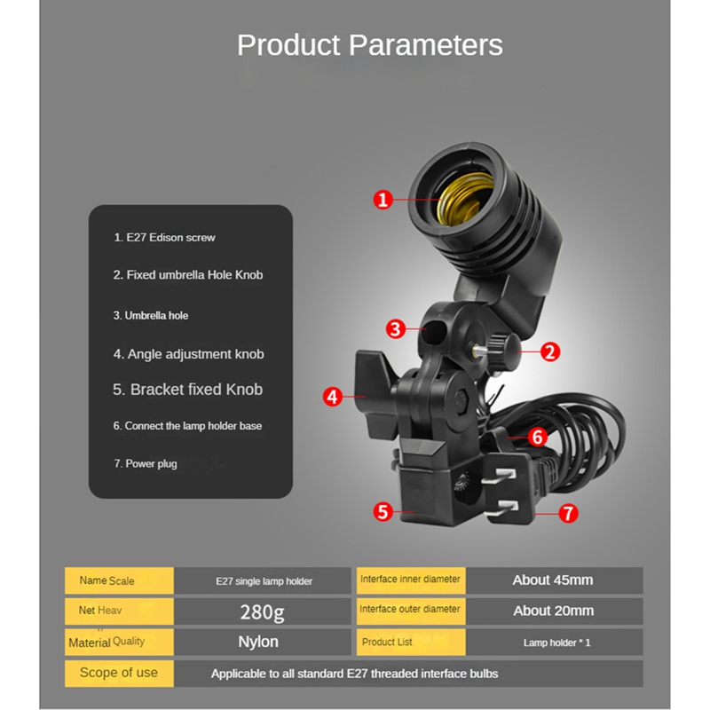 ライトランプフォトスタジオ E27 AC ソケット写真撮影  - Photography Lighting For Studio のレビューと価格
