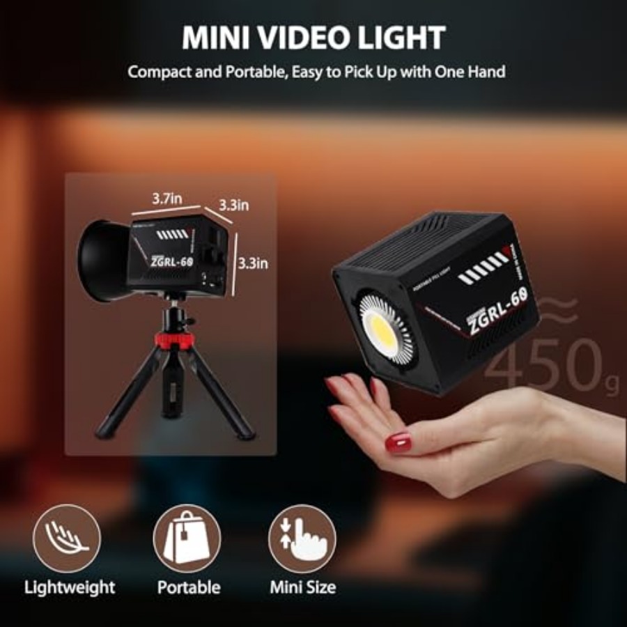 60W COB LED ビデオライト ハンドヘルド ポータブ - Photography Lighting For Studio のレビューと価格