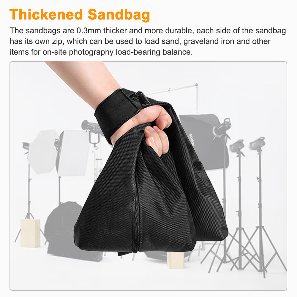 写真スタジオ、ビデオステージ用の二分割式サンドバッグ、耐荷重 - Light Stand Sandbag のレビューと価格