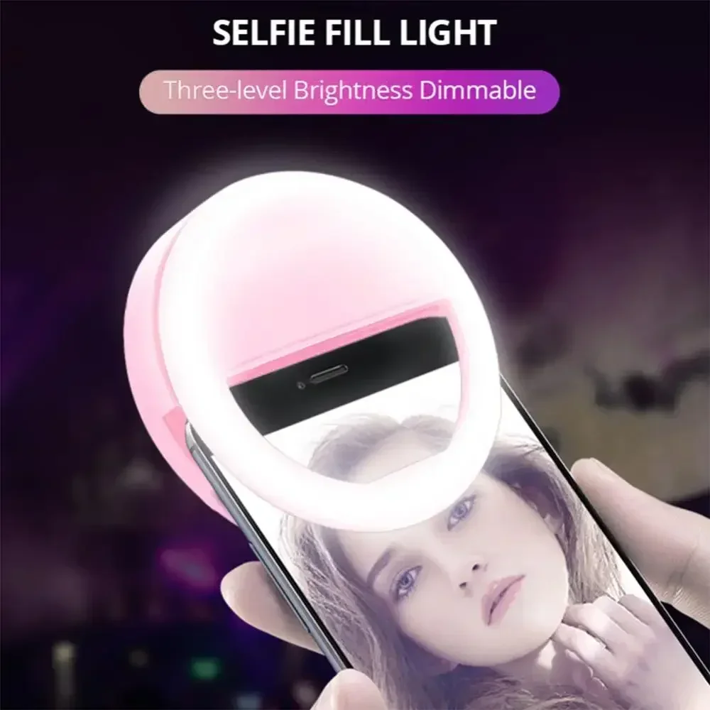 LED Selfie リングライト携帯電話クリップオンランプ - Photography Lighting Studio のレビューと価格