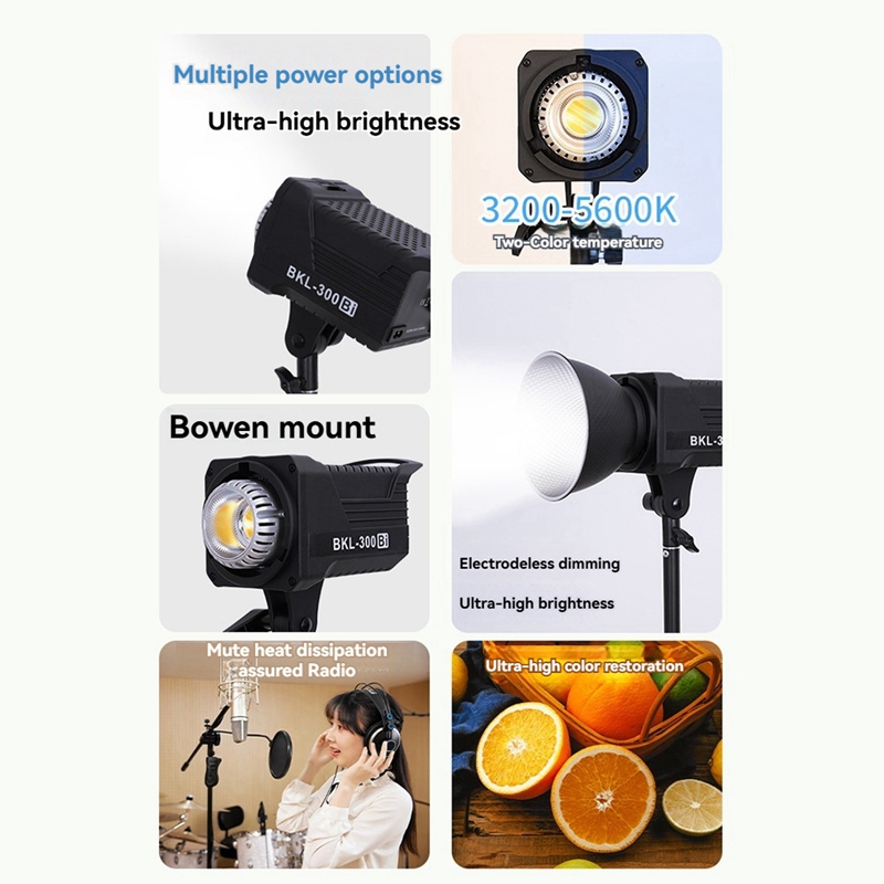 300W Bi LED ビデオライト、ポートレート、屋外写真 - Photography Lighting Gear のレビューと価格